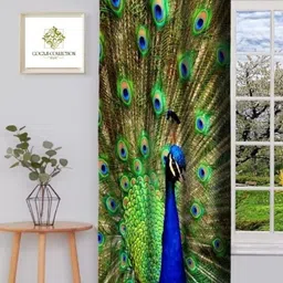 kaprido 213 cm (7 ft) Door Polyester Semi Transparent Curtain Single Curtain-picture-12