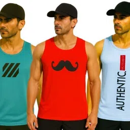 elite emporium apparel Pack of 3 Gym Wear Polyester Sando for Men – Sleeveless Top Men Vest-picture-10