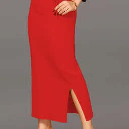 The Stanch Shapeware Red MT0042 Lycra Blend Petticoat image 1
