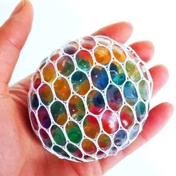 sarasi Best Squishy Mesh Ball Combo Set, Stress Relief Hand Fidget Toy [Pack Of: 3] - 6 cm image 3
