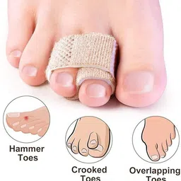 kauldvishe 2pcs Broken Toe Wraps Toe Cushioned Bandages,Hammer Toe Splints For Toes image 2
