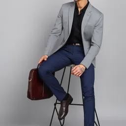 killer Men Solid Single Breasted Casual Blazer image 2