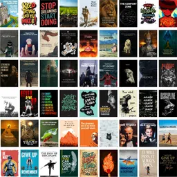 printhua MOTIVATIONAL Wall Collage Posters for Bedroom, Living Room, Office, Dorm Room Pack of 54 image 1