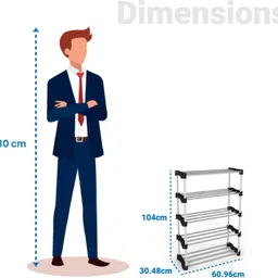 tnt Cady Premium Multipurpose Shoe/Chappal/Book/Clothes Rack (3 Shelves) PVC Collapsible Wardrobe image 3