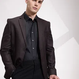 invictus Men Solid Double Breasted Formal Blazer-picture-19