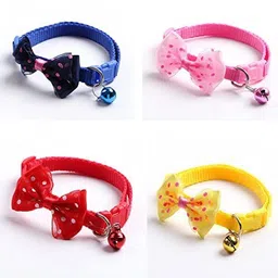 s.blaze 2.Pcs Dog Cat Pet Bowknot Cute Bow Tie Bell Adjustable Puppy Dog & Cat Everyday Collar-picture-19