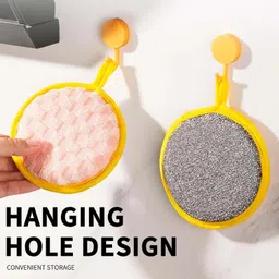 luxonix Double Sided Dish Wash Sponge | Heavy Duty Kitchen Scrubber Cleaning Pad Scrub Sponge image 3