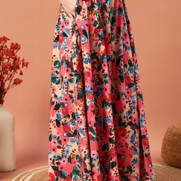 zwerlon Women Embroidered A-line Multicolor Skirt-picture-27