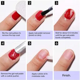 ruby face Gel Nail Polish Remover, Cuticle Oil with 6 Step Buffer 3 pcs set image 3