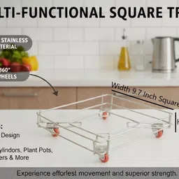 narv Stainless Steel Kitchen Trolley image 4