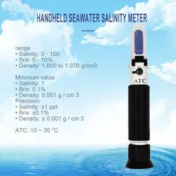 divinext 0-100% Handheld ATC Salinometer Seawater Salt Water Salinity Meter Nitrate Tester Salinity Meter image 2