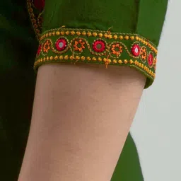 gomoswa international Women Embroidered Viscose Rayon A-line Kurta image 5