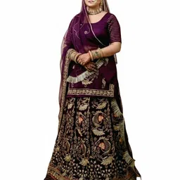 shree maashakti trading Embroidered Semi Stitched Rajasthani Poshak-picture-11