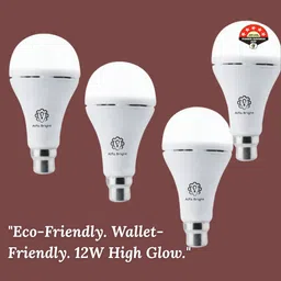 alfa bright Set of 4 Bulbs 12W – Emergency Light with Battery 3 hrs Bulb Emergency Light-picture-13