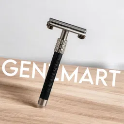 genzmart Long Grip Stainless-Steel Double Edge Razor for Men for Smooth Grooming, Men image 1