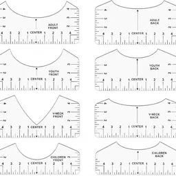 gustave 8Pcs T Shirt Alignment Ruler and Collar Guides for Design Seam Guide-picture-14