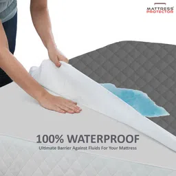 mattress protector Fitted King Size Waterproof, Stretchable, Breathable Mattress Cover image 2