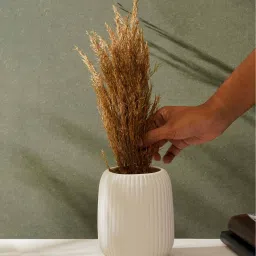 purezento Decorative Big White Ceramic Vase image 2