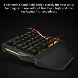 TechGuy4u One Handed Gaming Keyboard 35 Keys Portable Mini Gaming Keypad Ergonomic Game Controller for PC PS4 Gamer Wired USB Gaming Keyboard Wired USB Standard Gaming Keyboard Compatible with Desktop, Laptop, Mac image 4