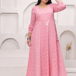 labuly Women Printed Pure Cotton Anarkali Kurta image 3