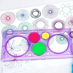 daizens Spirograph Geometric Ruler For Students Drawing |Art-Geometry Stencil | Ruler image 2
