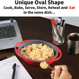 hawkins Die-Cast Mini Casserole, Oval with Glass Lid (DCY75G) Sauce Pan 15.6 cm diameter with Lid 0.75 L capacity image 5