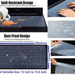 ANJO 15.6 Inch 4 in 1 Combo Laptop Screen protector, Key-Guard & Body Lamination Combo Set image 3