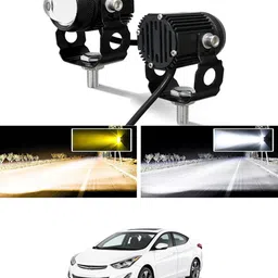 maties High/Low Beam Amber And White Twin Mini LED Light For Vehicle-86 Fog Lamp Car, Motorbike, Truck, Van LED for Hyundai (12 V, 55 W) image 1