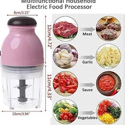 kaku Home & Kitchen Studio Plastic Capsule Cutter Quatre Multipurpose Electric Vegetable & Fruit Chopper-picture-12