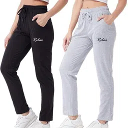 ikhlas Pack of 2 Women Printed Multicolor Track Pants image 1