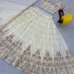 ethnicset Embroidered Semi Stitched Lehenga Choli-picture-39