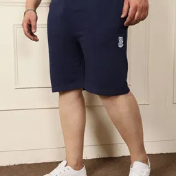 bigbanana Self Design Men Dark Blue Casual Shorts image 3