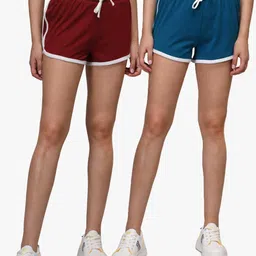 kotty Pack of 2 Printed Women Multicolor Night Shorts-picture-11