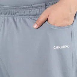 chkokko Men Night Suit Set Grey Solid image 5