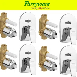 Aqua concealed Diverter Body with Concealed Upper Part set of 4 pic 061 Agate Diverter with upper trim | Hot and Cold water Mixer | Complete set Diverter Faucet-image-77