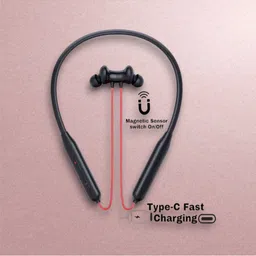 Pro Neckband With Upto 58 Hours Playback & Fast Charging Earphone_U9 Bluetooth & Wired Headset-image-4