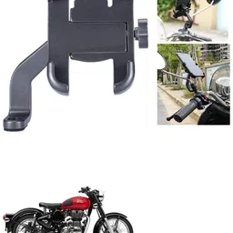 ultra wise Mirror Fitting Metal Mobile Holder For Royal Enfield Classic 350 Bike Mobile Holder-picture-16