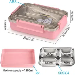papita Eco-Friendly Stainless Steel Lunch Box Grey 2 Containers Lunch Box 3 Containers Lunch Box image 4