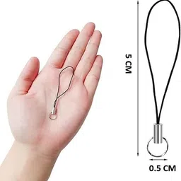 MOREL STRING ROPE CORD NYLON WITH JUMP RING CLASP FOR CELLPHONE COVER KEYRING PENDRIVE Phone Charm image 2