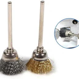 uptodatetools 36Pcs Brass Steel Wire Brush Polishing Wheels Full kit for Rotary Tools Rotary Bit Set image 3