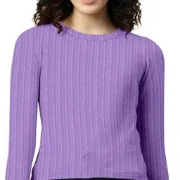 aditi fashions Women Solid Round Neck Cotton Blend Pink T-Shirt image 5