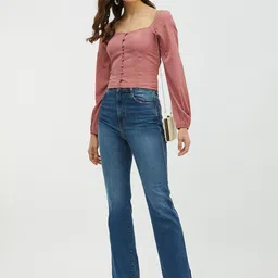 harpa Casual Regular Sleeves Solid Women Pink Top image 5