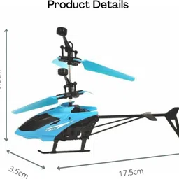 august Remote control Helicopter toy with dual mode lighting & charging cable for kids image 3