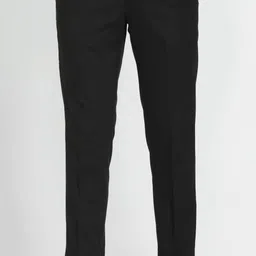 ardlor Men Slim Fit Black Cotton Blend Trousers-picture-22