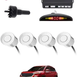 aarsh store Universal 4 White Reverse Parking Sensor-AF25N878 Universal 4 White Reverse Parking Sensor-AF25N878 Parking Sensor image 1