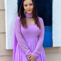 raxuenterprise Floral Print Georgette Stitched Anarkali Gown image 4