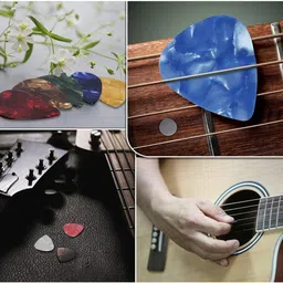 imaginea Guitar Capo with Guitar Strings & 5 Picks Combo for Acoustic & Electric Clutch Guitar Capo image 4