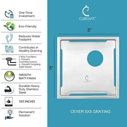 curovit Basin, Floor, Kitchen Sink, Bathroom Sink Stainless Steel Push Down Strainer image 4