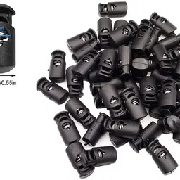 rarehaunt Cord Stoper Lock One hole ideal for Ø 5 mm cord Clothing luggage acesory 20 Pc image 2