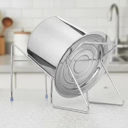 Stainless Steel Strainer Stand for Boiled Rice Noodles Beans and Vegetables Strainer-image-8